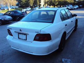 1999 MITSUBISHI GALANT 4 DOOR SEDAN DE MODEL 2.4L AT FWD COLOR WHITE 143648
