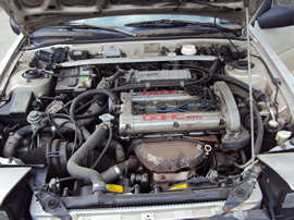 1990 MITSUBISHI ECLIPSE GSX MODEL 2.0L DOHC TURBO MT AWD COLOR SILVER  STK 133624