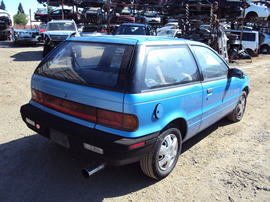 1991 DODGE COLT 2 DOOR HATCHBACK STANDARD MODEL 1.5L MT 5SPD FWD COLOR BLUE  STK # 133626