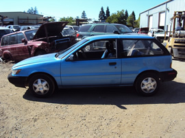 1991 DODGE COLT 2 DOOR HATCHBACK STANDARD MODEL 1.5L MT 5SPD FWD COLOR BLUE  STK # 133626
