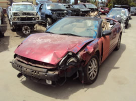 2001 MITSUBISHI ECLIPSE 2 DOOR SPYDER CONVERTIBLE GS MODEL 2.4L AT FWD COLOR MAROON  143662