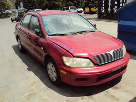 2003 MITSUBISHI LANCER 4 DOOR SEDAN ES MODEL 2.0L AT FWD COLOR RED 143663