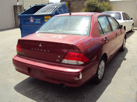 2003 MITSUBISHI LANCER 4 DOOR SEDAN ES MODEL 2.0L AT FWD COLOR RED 143663