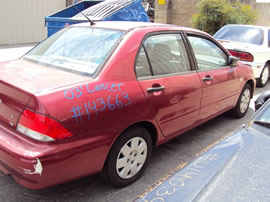 2003 MITSUBISHI LANCER 4 DOOR SEDAN ES MODEL 2.0L AT FWD COLOR RED 143663