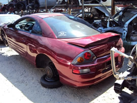 2003 MITSUBISHI ECLIPSE 2 DOOR COUPE GS MODEL 2.4L AT FWD COLOR RED 133635
