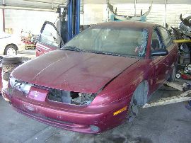 1996 saturn sl2 model 1.9l dohc at color burgandy #089707