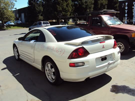 2001 MITSUBISHI ECLIPSE CPE GT MODEL 3.0L V6 AT FWD COLOR WHITE 133637
