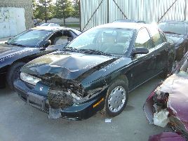 1996 saturn sl2 model 4 door sedan dohc mt color green 