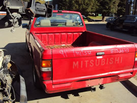 1991 MITSUBISHI PICK UP REGULAR CAB MIGHTY MAX MODEL 2.4L MT 2WD COLOR RED 133643