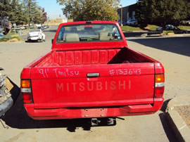 1991 MITSUBISHI PICK UP REGULAR CAB MIGHTY MAX MODEL 2.4L MT 2WD COLOR RED 133643