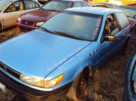 1991 MITSUBISHI MIRAGE 4CYL, 5SPEED TRANSMISSION, STK # 103480