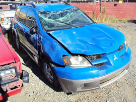 2003 MITSUBISHI OUTLANDER COLOR-BLUE STK#103510