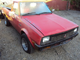 1986 MITSUBISHI PICK UP COLOR RED STK#103515