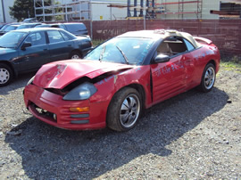 2001 MITSUBISHI ECLIPSE CONVERTIBLE, 3.0L ENGINE, AUTOMATIC TRANSMISSION, COLOR RED, STK # 113552 