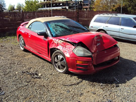 2001 MITSUBISHI ECLIPSE CONVERTIBLE, 3.0L ENGINE, AUTOMATIC TRANSMISSION, COLOR RED, STK # 113552 