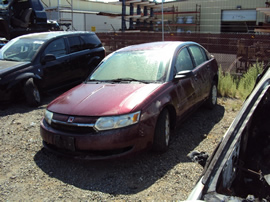 2003 SATURN ION SEDAN COLOR RED STK # 119805