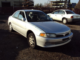 1999 MITSUBISHI MIRAGE LS MODEL 4 DOOR SEDAN 1.8L AT FWD COLOR SILVER STK 113586