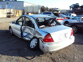1999 MITSUBISHI MIRAGE LS MODEL 4 DOOR SEDAN 1.8L AT FWD COLOR SILVER STK 113586