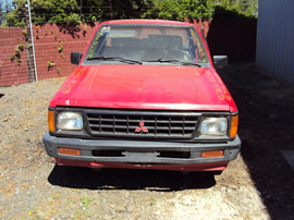 1992 MITSUBISHI PICK UP REGULAR CAB 2.4L MT 2WD COLOR RED STK 123598