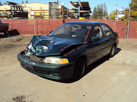 1999 MITSUBISHI MIRAGE 4 DOOR SEDAN LS MODEL 1.8L AT FWD COLOR GREEN STK 123606