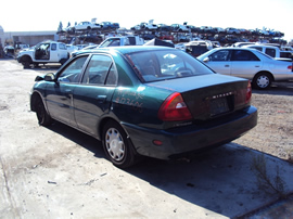 1999 MITSUBISHI MIRAGE 4 DOOR SEDAN LS MODEL 1.8L AT FWD COLOR GREEN STK 123606