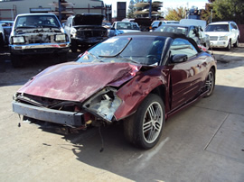 2003 MITSUBISHI ECLIPSE GTS MODEL SPYDER CONVERTIBLE 3.0L V6 MT FWD COLOR RED STK 123611