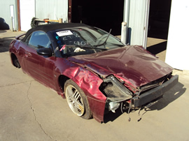 2003 MITSUBISHI ECLIPSE GTS MODEL SPYDER CONVERTIBLE 3.0L V6 MT FWD COLOR RED STK 123611