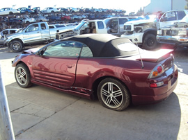 2003 MITSUBISHI ECLIPSE GTS MODEL SPYDER CONVERTIBLE 3.0L V6 MT FWD COLOR RED STK 123611