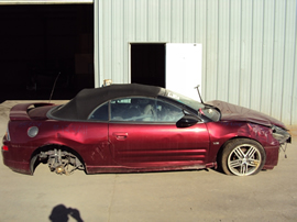 2003 MITSUBISHI ECLIPSE GTS MODEL SPYDER CONVERTIBLE 3.0L V6 MT FWD COLOR RED STK 123611