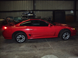 1991 DODGE STEALTH 2 DOOR COUPE RT MODEL 3.0L DOHC NON TURBO AT FWD COLOR RED  STK 123612