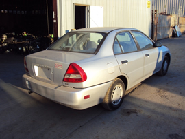 1998 MITSUBISHI MIRAGE 4 DOOR SEDAN DE MODEL 1.5L AT FWD COLOR SILVER STK 133617