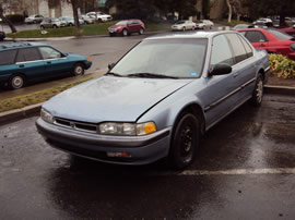 1990 HONDA ACCORD 4 DOOR SEDAN LX MODEL 2.2L MT FWD COLOR BLUE A14075