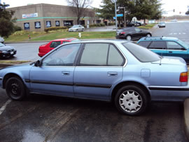 1990 HONDA ACCORD 4 DOOR SEDAN LX MODEL 2.2L MT FWD COLOR BLUE A14075