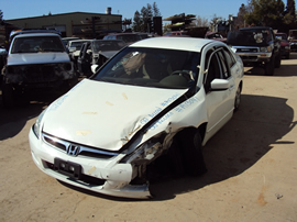 2006 HONDA ACCORD 4 DOOR SEDAN LX MODEL 2.4L AT FWD COLOR WHITE STK A13041