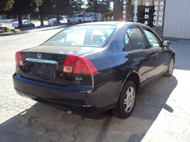 2001 HONDA CIVIC 4 DOOR SEDAN LX MODEL 1.7L AT FWD COLOR BLACK STK A13042