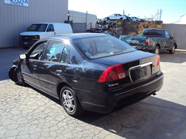 2001 HONDA CIVIC 4 DOOR SEDAN LX MODEL 1.7L AT FWD COLOR BLACK STK A13042