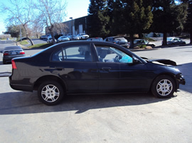 2001 HONDA CIVIC 4 DOOR SEDAN LX MODEL 1.7L AT FWD COLOR BLACK STK A13042