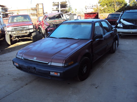 1988 HONDA ACCORD DX MODEL 4 DOOR SEDAN 2.0L AT FWD COLOR MAROON STK A13043