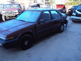 1988 HONDA ACCORD DX MODEL 4 DOOR SEDAN 2.0L AT FWD COLOR MAROON STK A13043