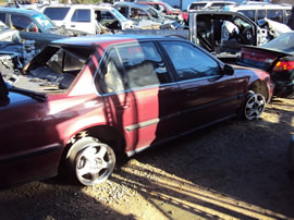 1990 HONDA ACCORD 4 DOOR SEDAN EX MODEL 2.2L AT FWD COLOR RED A14077