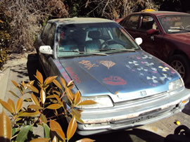 1991 HONDA CIVIC 4 DOOR SEDAN LX MODEL 1.5L MT FWD COLOR BLUE A14080