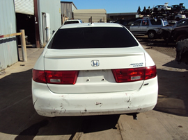 2005 HONDA ACCORD 4 DOOR SEDAN HYBRID E MODEL 3.0L AT COLOR WHITE STK A13044