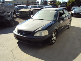 2000 HONDA CIVIC EX MODEL 2 DOOR COUPE 1.6L MT FWD COLOR BLACK  STK A13047