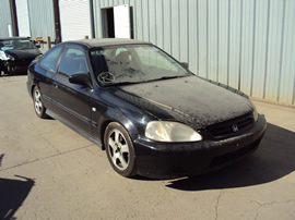 2000 HONDA CIVIC EX MODEL 2 DOOR COUPE 1.6L MT FWD COLOR BLACK  STK A13047