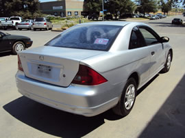 2001 HONDA CIVIC 2 DOOR COUPE LX MODEL 1.7L SOHC AT FWD COLOR SILVER A14089