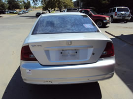 2001 HONDA CIVIC 2 DOOR COUPE LX MODEL 1.7L SOHC AT FWD COLOR SILVER A14089