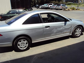 2001 HONDA CIVIC 2 DOOR COUPE LX MODEL 1.7L SOHC AT FWD COLOR SILVER A14089