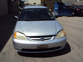 2001 HONDA CIVIC 2 DOOR COUPE LX MODEL 1.7L SOHC AT FWD COLOR SILVER A14089