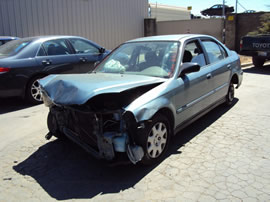 2000 HONDA CIVIC 4 DOOR SEDAN VP MODEL 1.6L AT FWD COLOR GREEN A13055