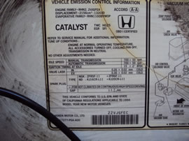 1994 HONDA ACCORD 4 DOOR SEDAN EX MODEL 2.2L VTEC AT FWD COLOR WHITE A14111